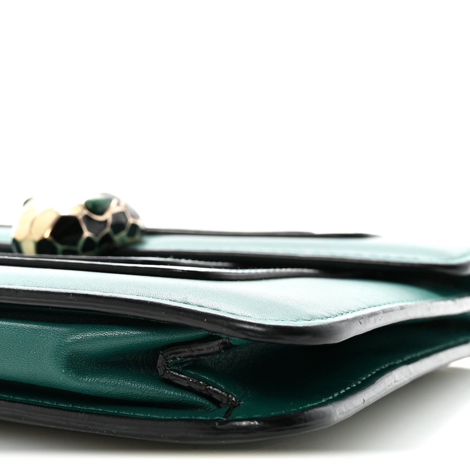 Calfskin Small Serpenti Forever Snake Strap Crossbody Bag Emerald Green