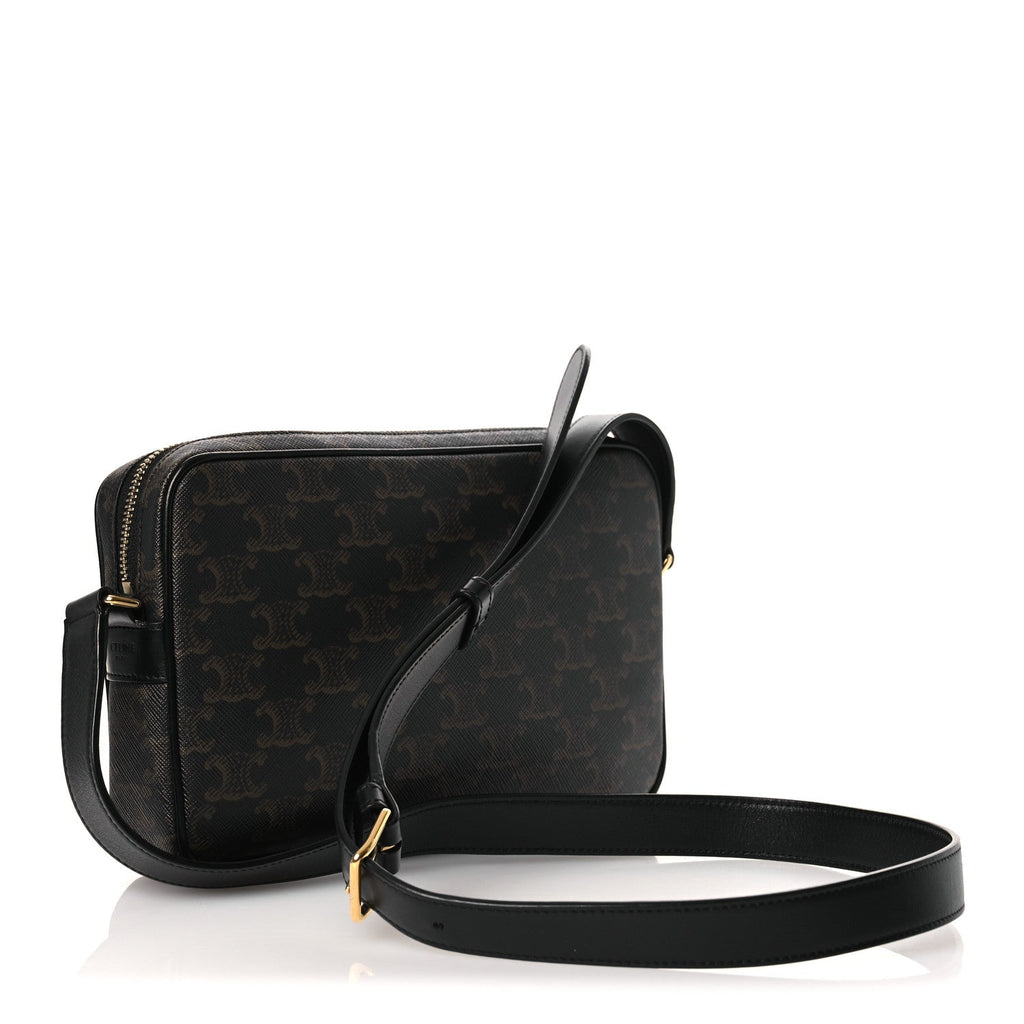 Triomphe Canvas Medium Messenger Bag Black