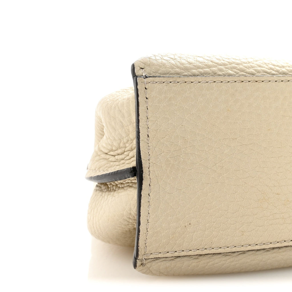 Cellarius Calfskin Small Bamboo Daily Top Handle Bag Mystic White