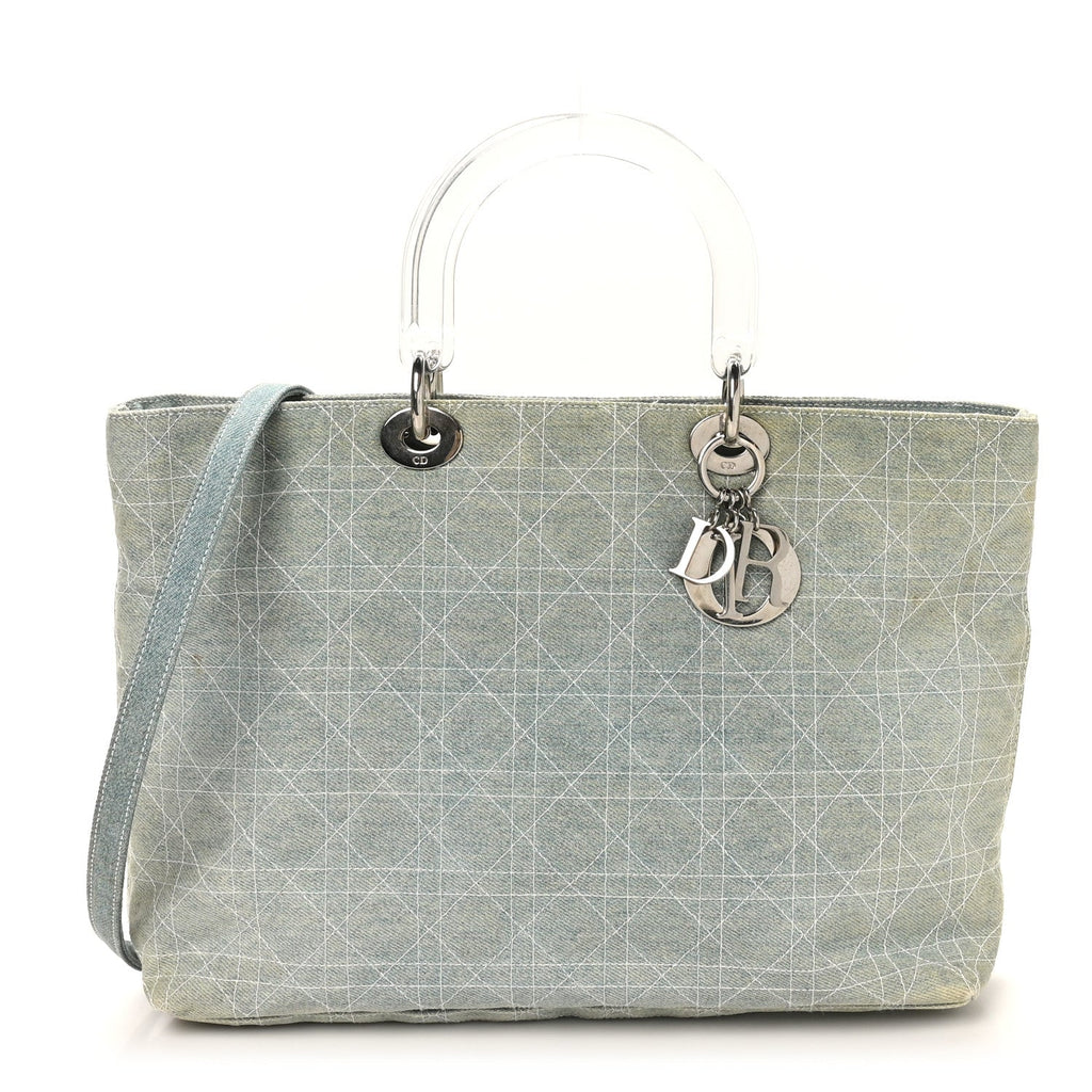 Denim Cannage Lady Dior Light Blue