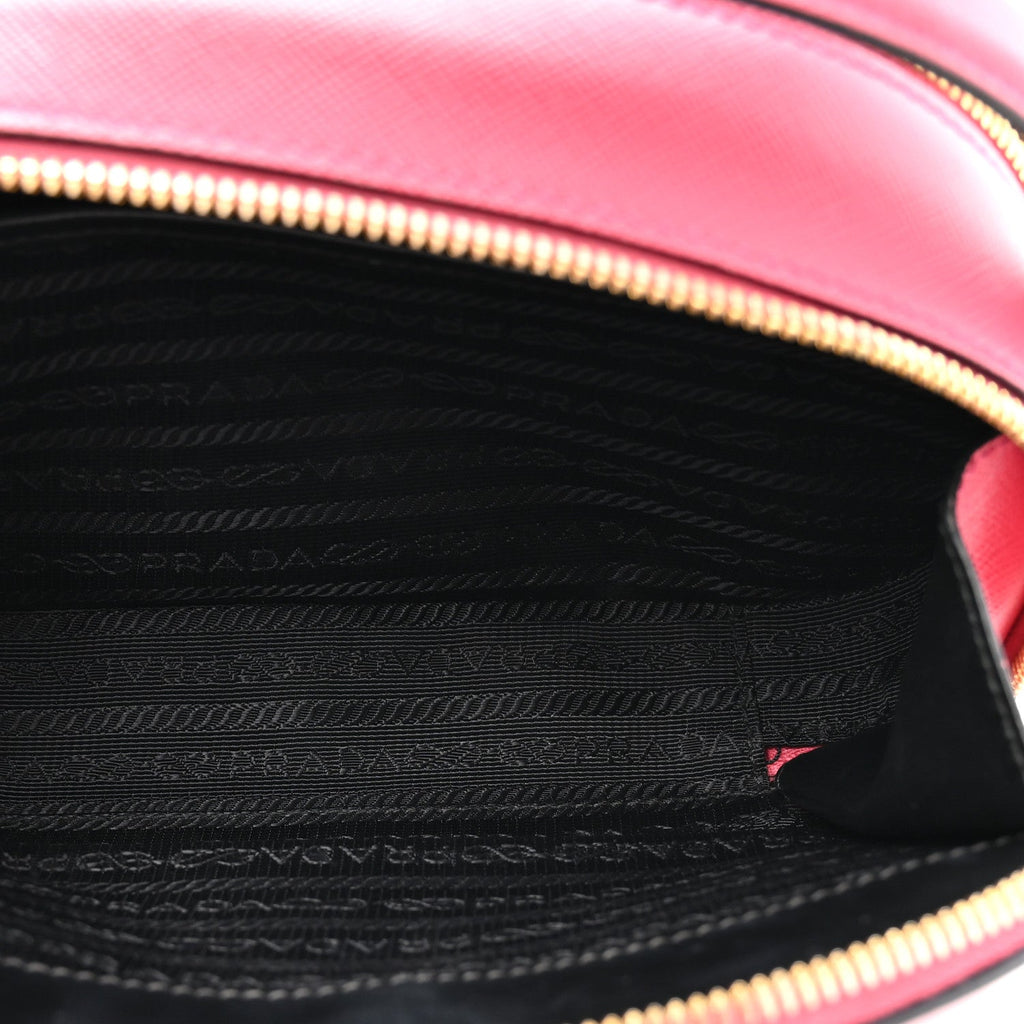 Saffiano Lux Odette Crossbody Magenta