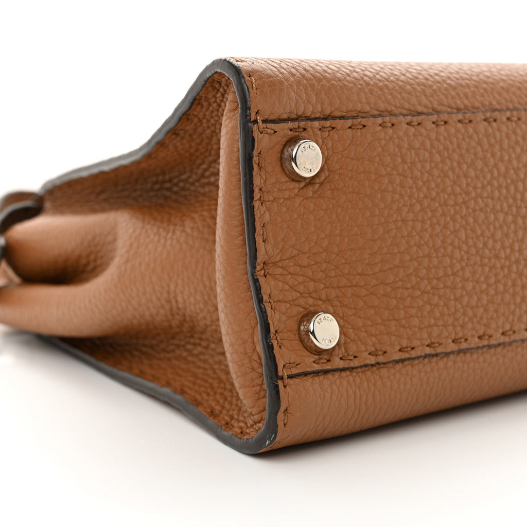Cuoio Romano Selleria Bi-Color Medium Peekaboo Iconic Satchel Mou Deserto