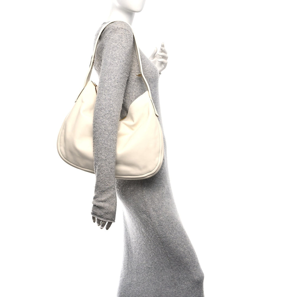 Calfskin Large Go-Hobo Bag Light Ivory