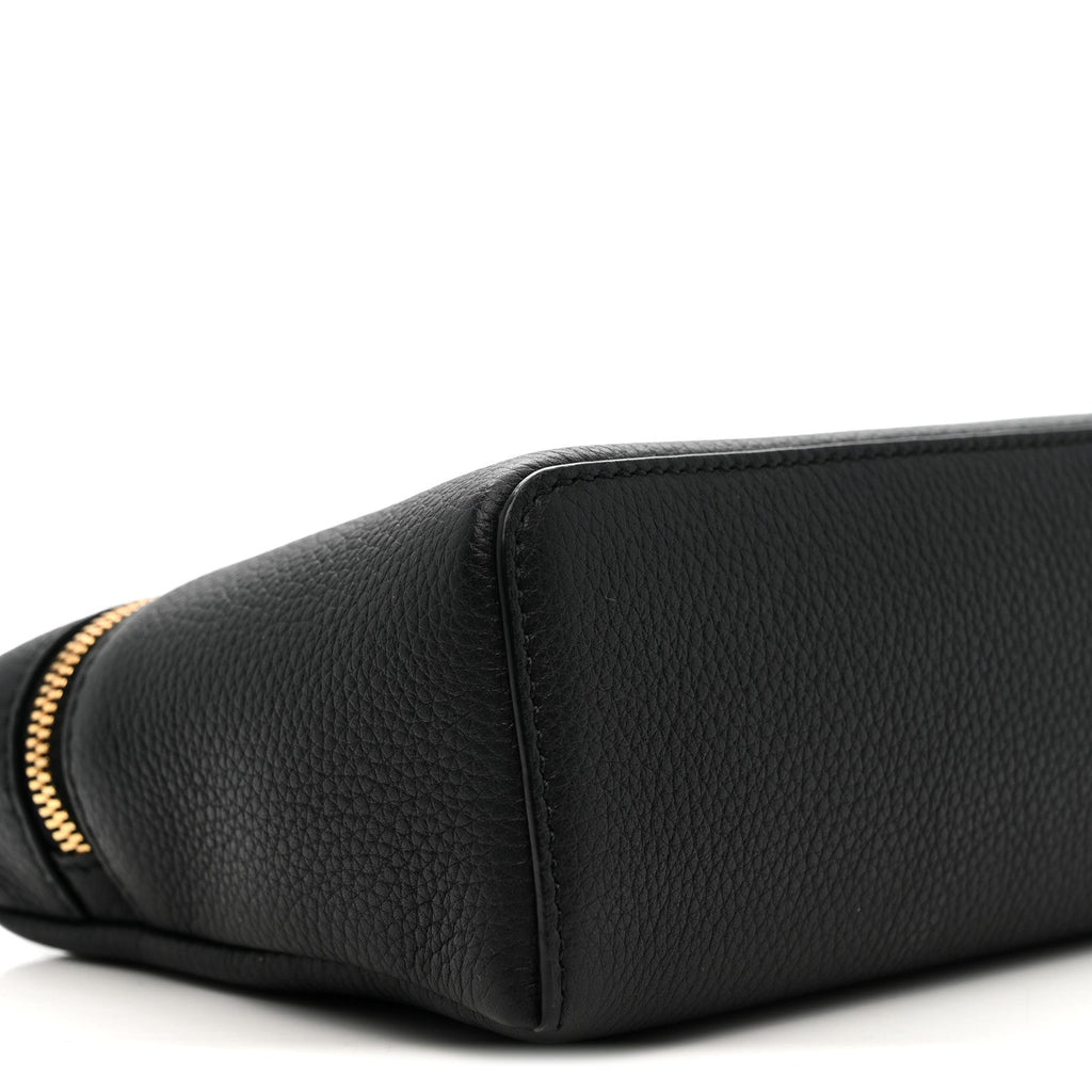 Grained Calfskin L19 Extra Pocket Pouch Black