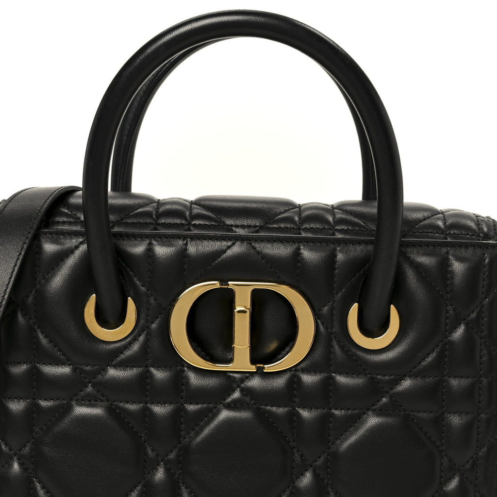 Calfskin Macrocannage Medium St. Honore Tote Black