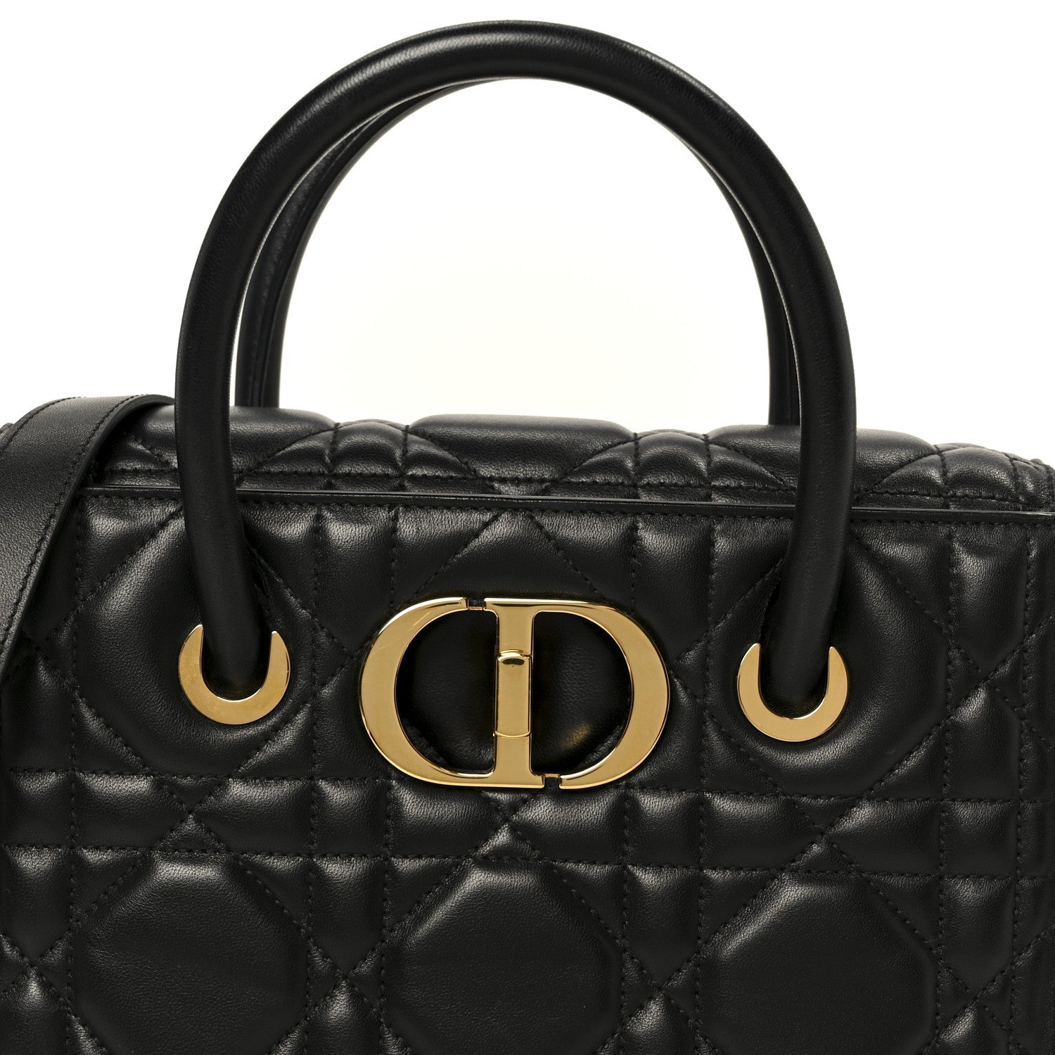 Calfskin Macrocannage Medium St. Honore Tote Black