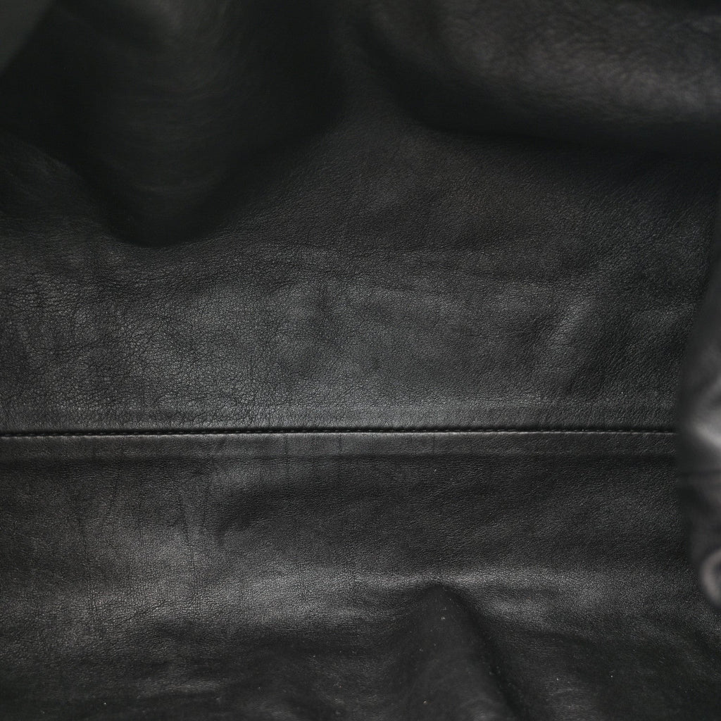 Smooth Butter Calf The Pouch Oversized Clutch Black