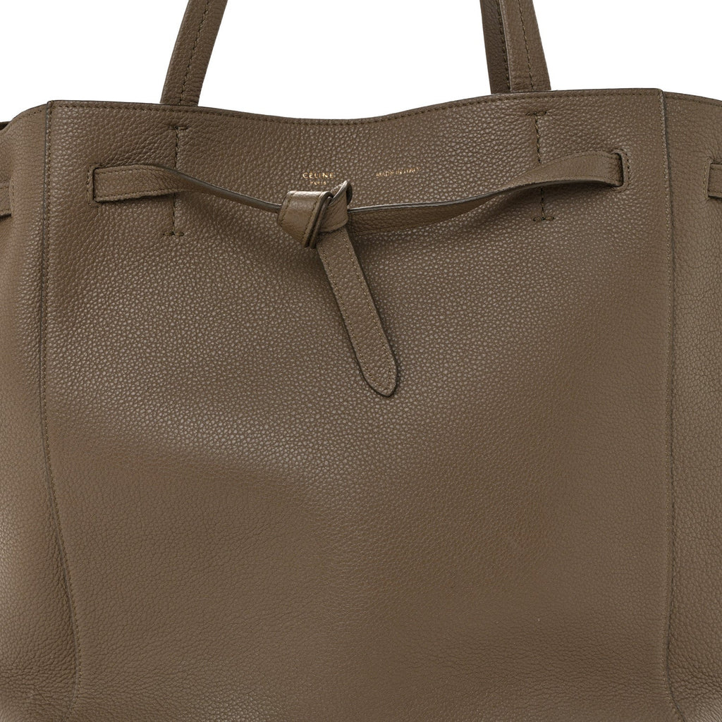 Soft Grained Calfskin Small Belt Cabas Taupe