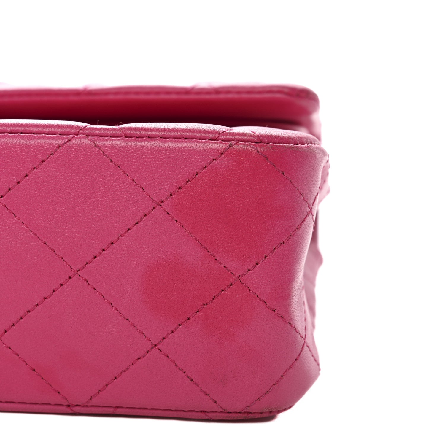 Lambskin Quilted Medium Double Flap Pink