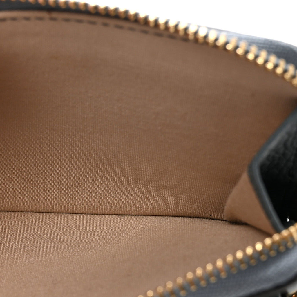 Grained Calfskin Alphabet Zip  Holder Cloudy Blue