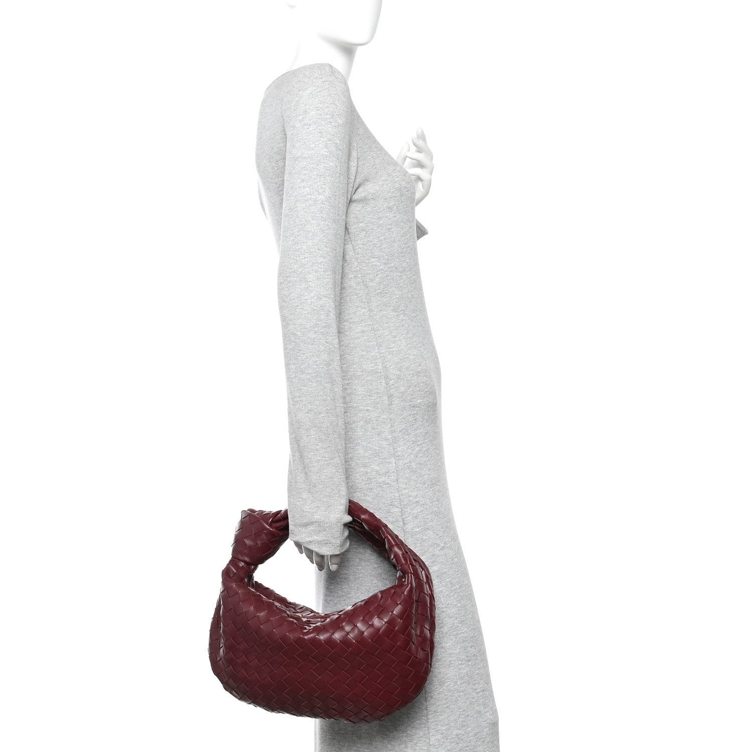 Nappa Intrecciato Teen Jodie Hobo Barolo