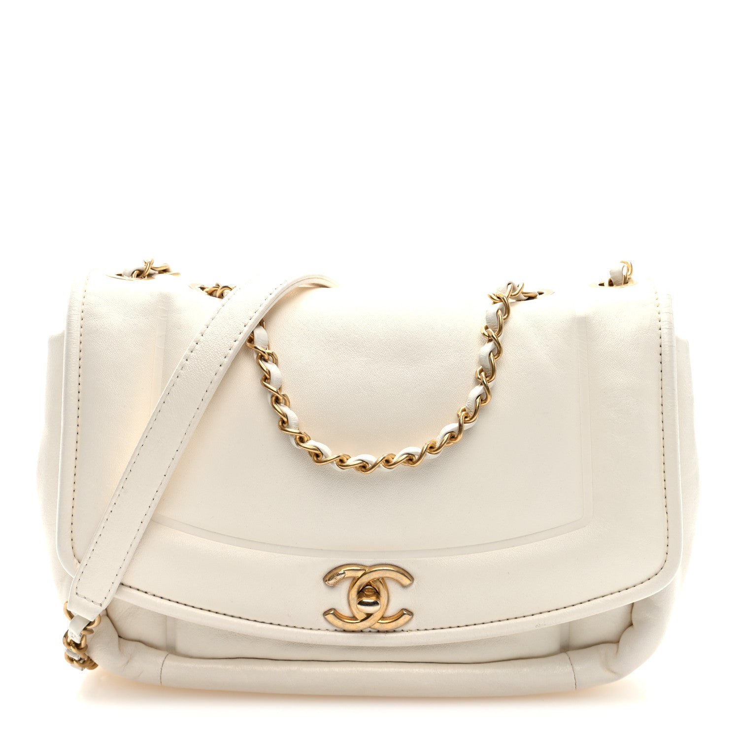 Lambskin Small Simply Flap White