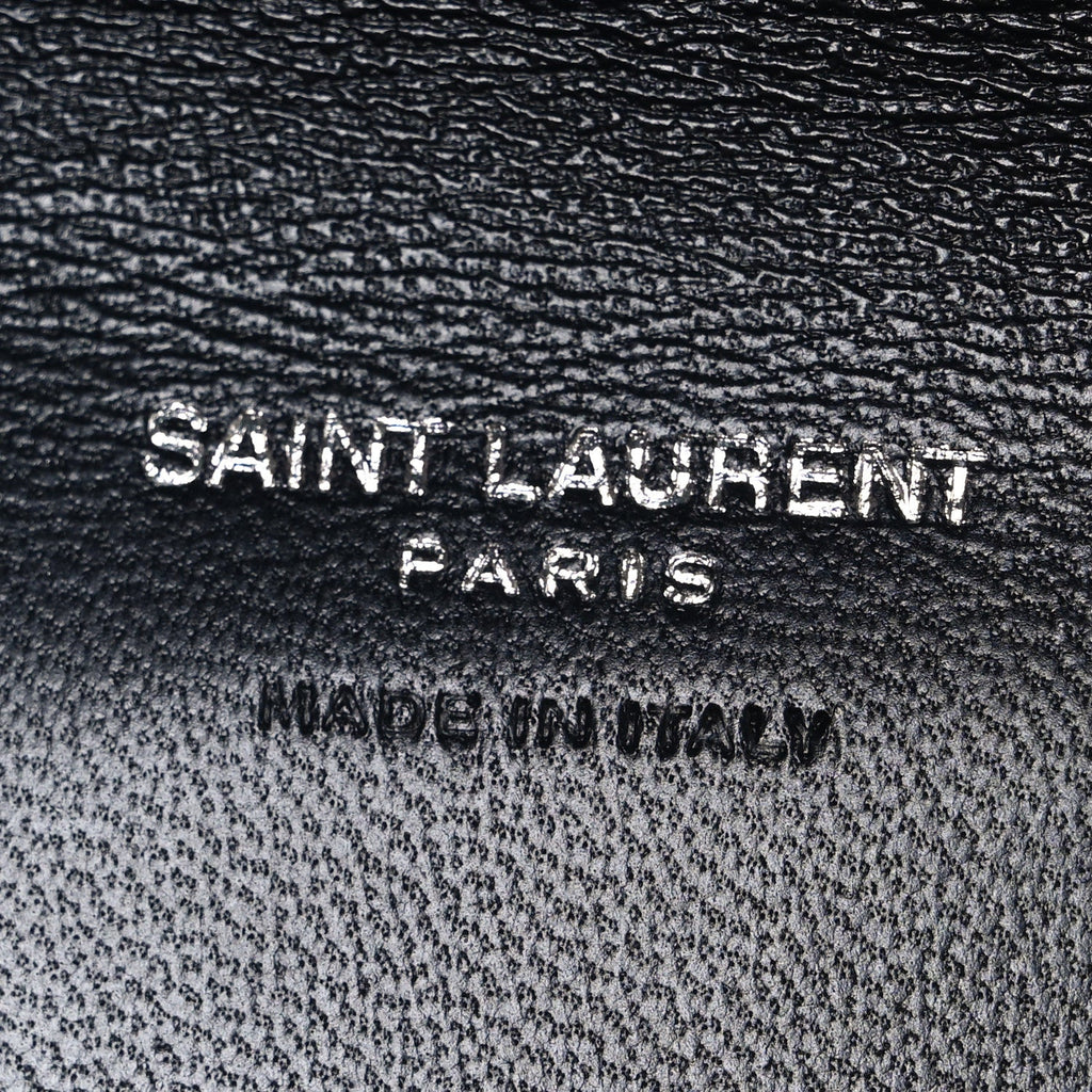 Lambskin Matelasse Chevron Monogram Cassandre Flap Pouch Navy