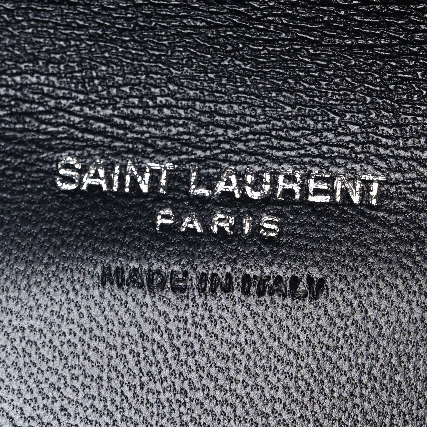 Lambskin Matelasse Chevron Monogram Cassandre Flap Pouch Navy