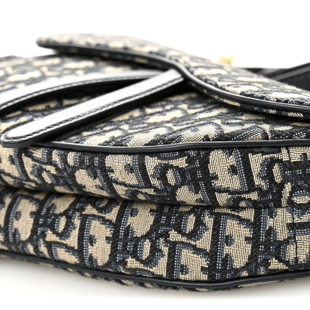 Oblique Saddle Bag With Strap Blue