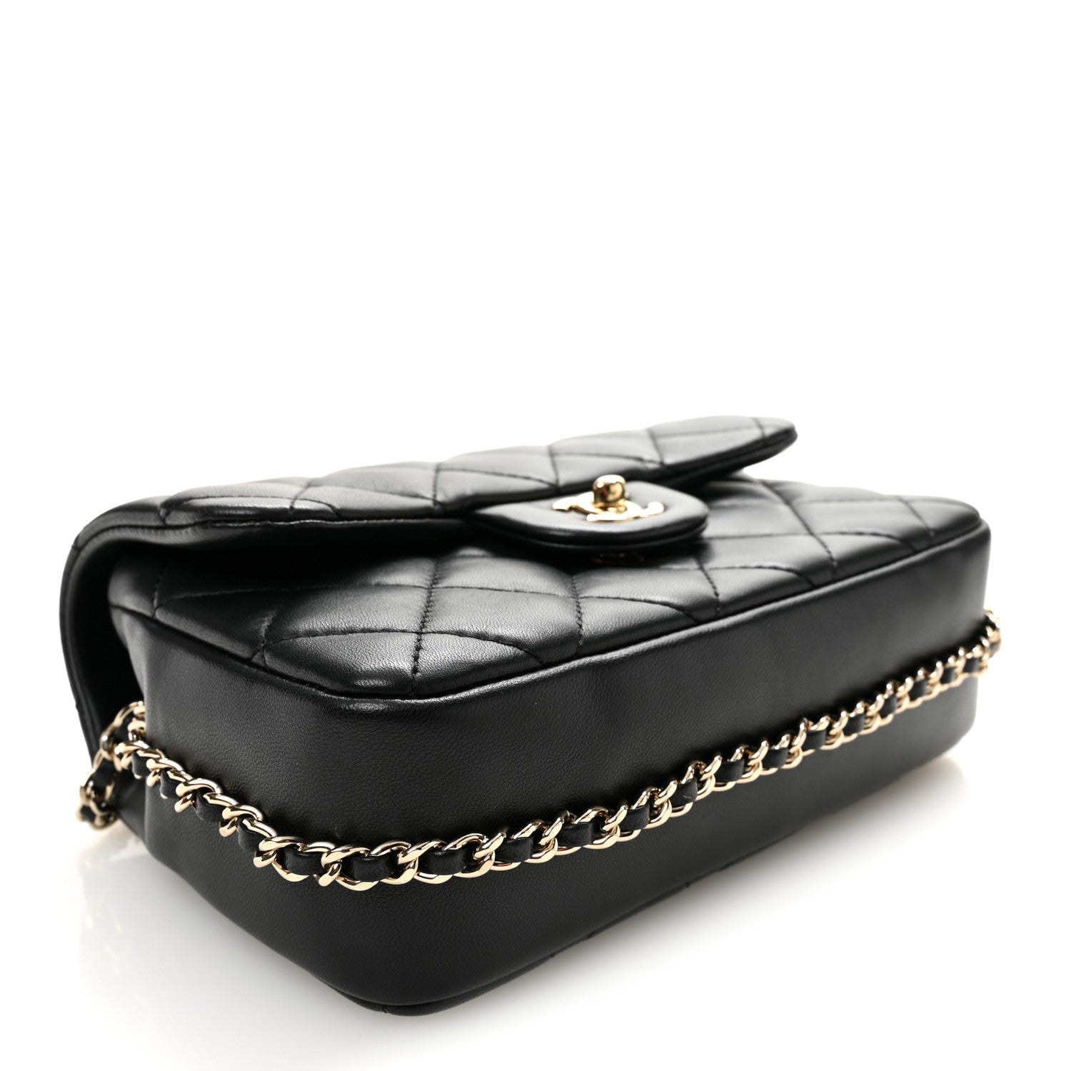 Lambskin Quilted Small My Precious Flap Black