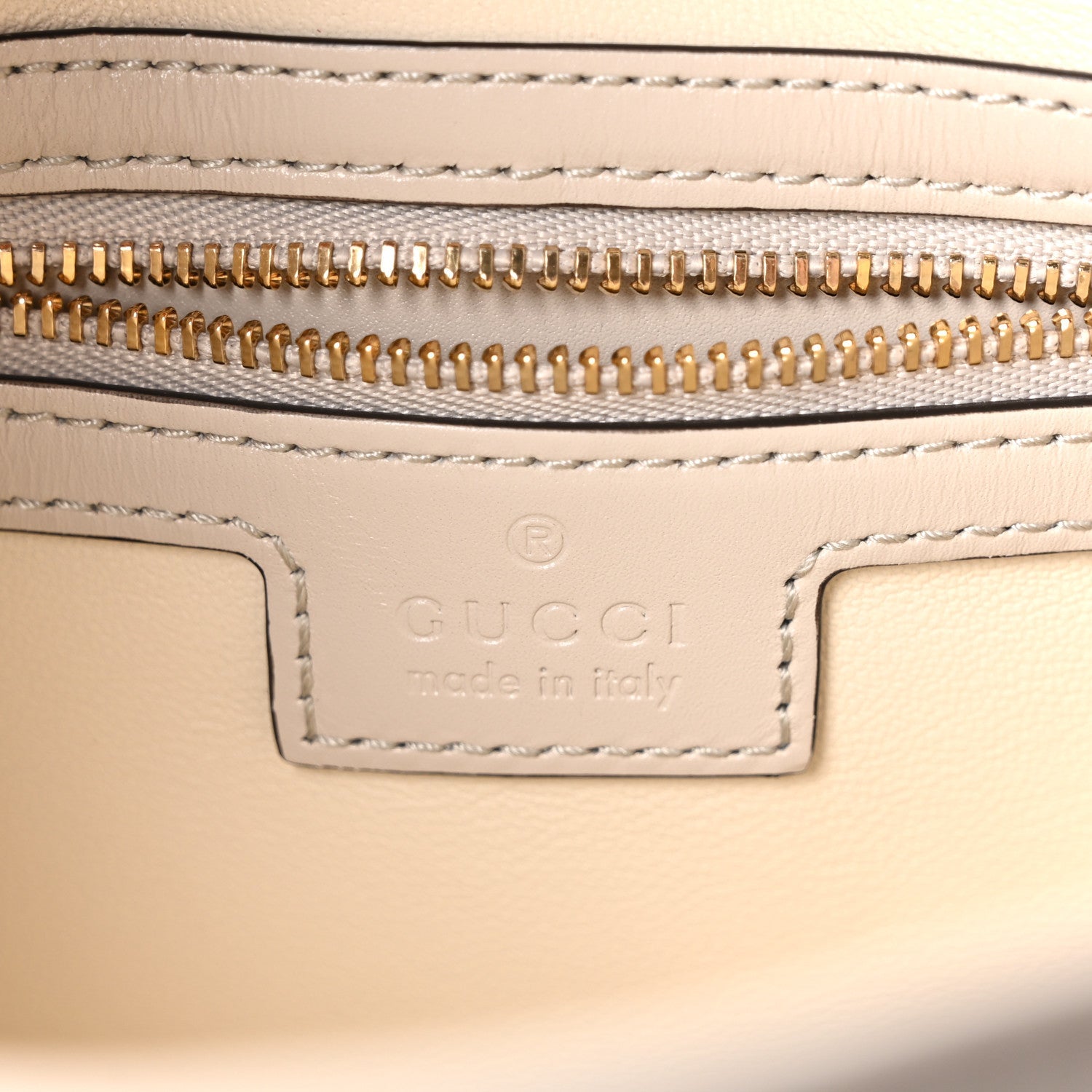 Ancora Calfskin Web Small Jackie Shoulder Bag Light Grey