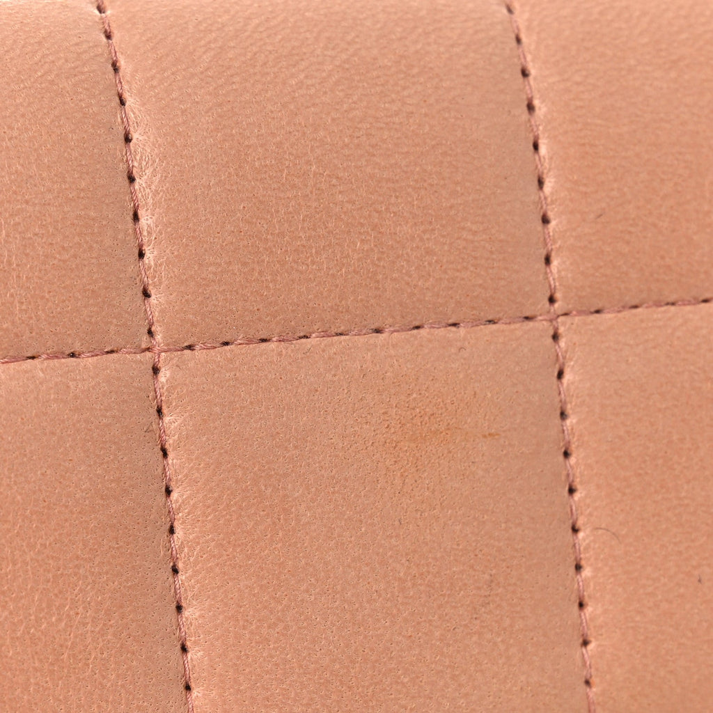 Lambskin East West Chocolate Bar Flap Light Orange