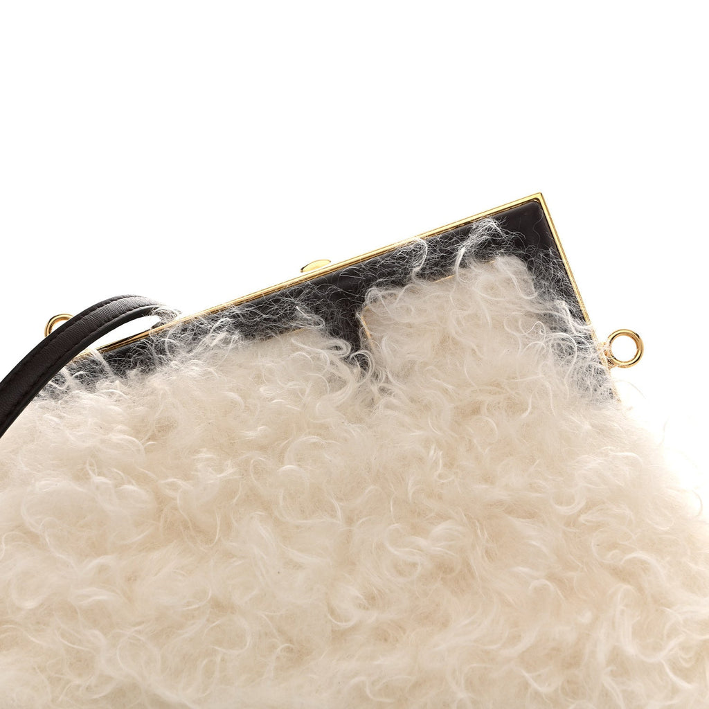 Baby Mongolian Nappa Small Fendi First White Fondente
