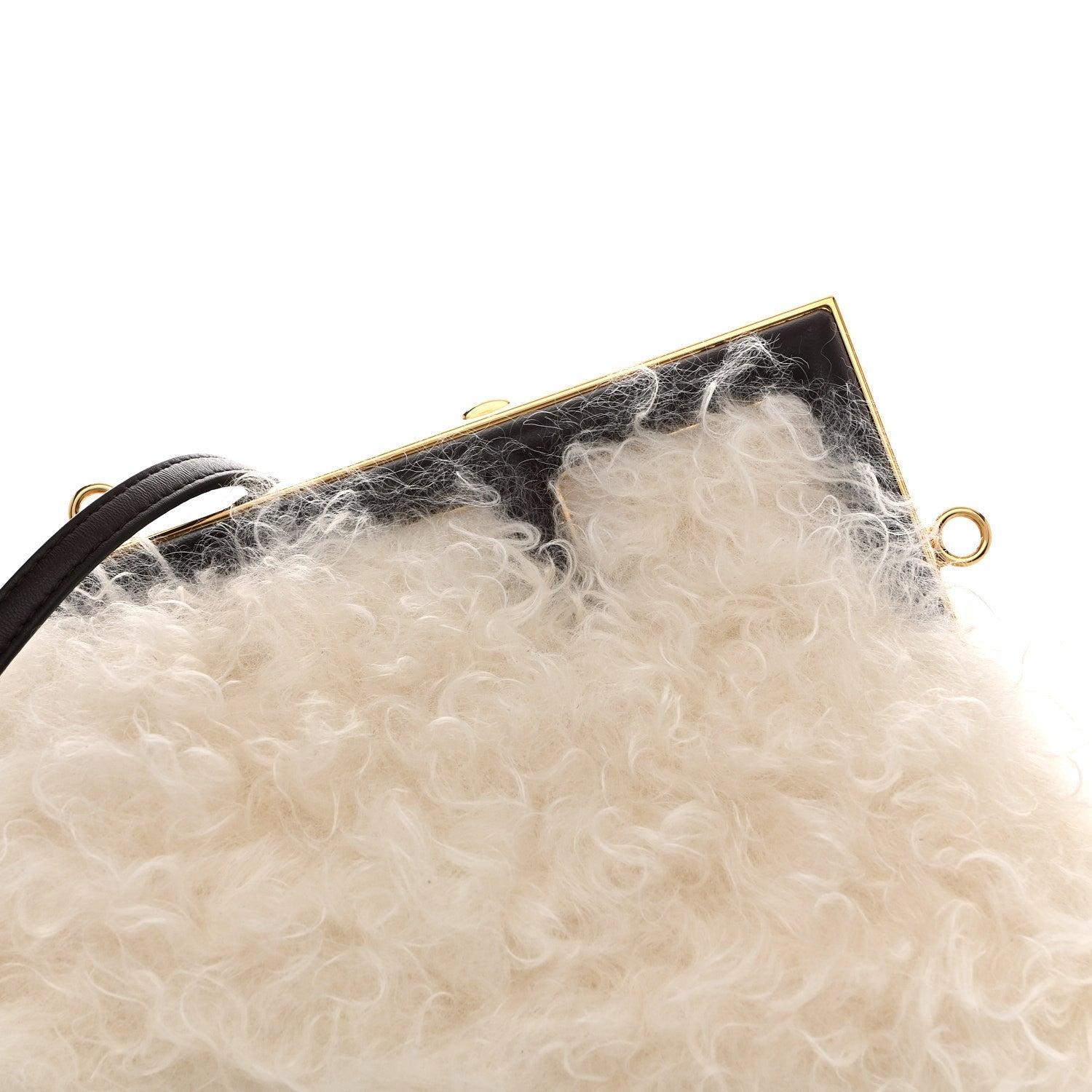 Baby Mongolian Nappa Small Fendi First White Fondente