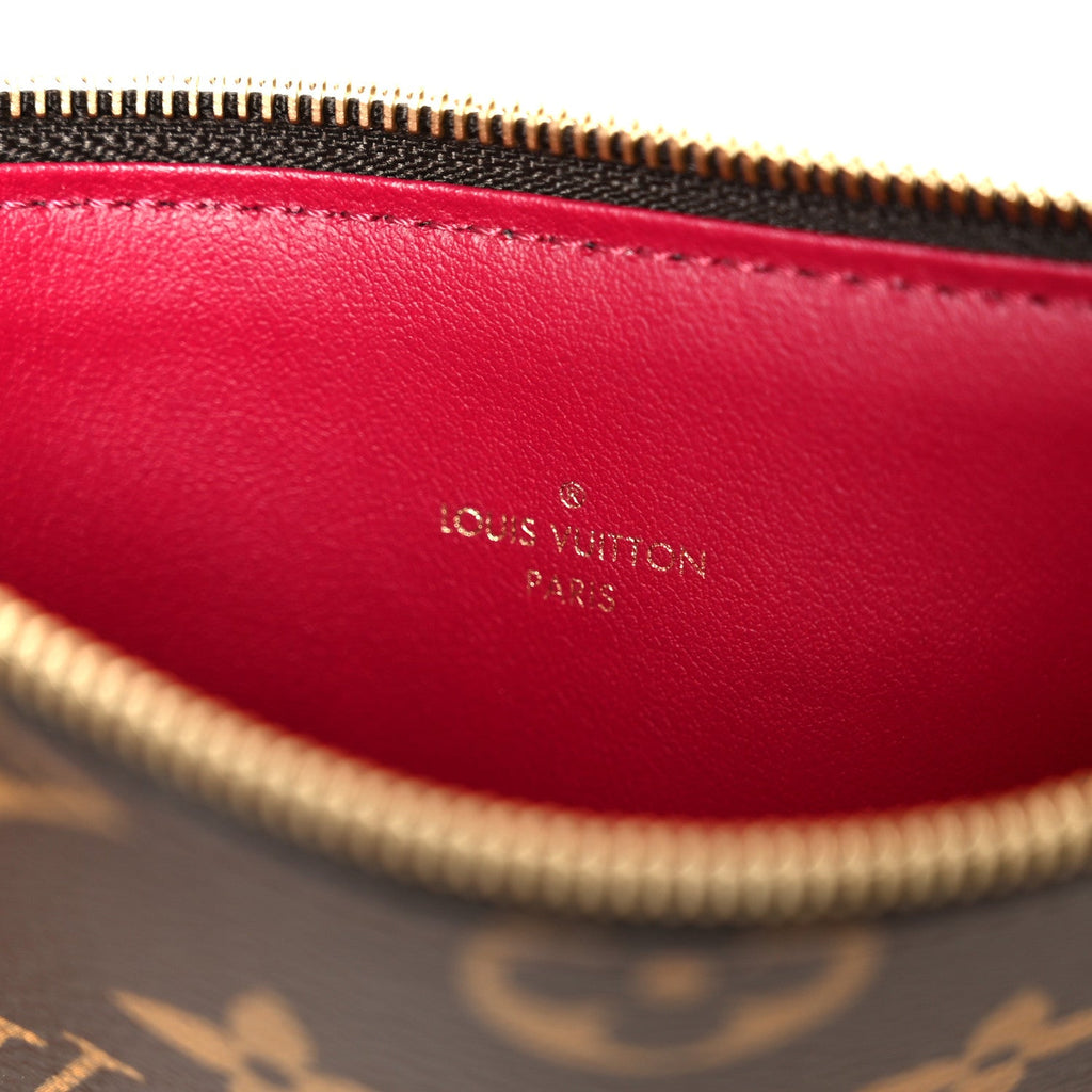Monogram Pochette Felicie Chain Wallet Fuchsia