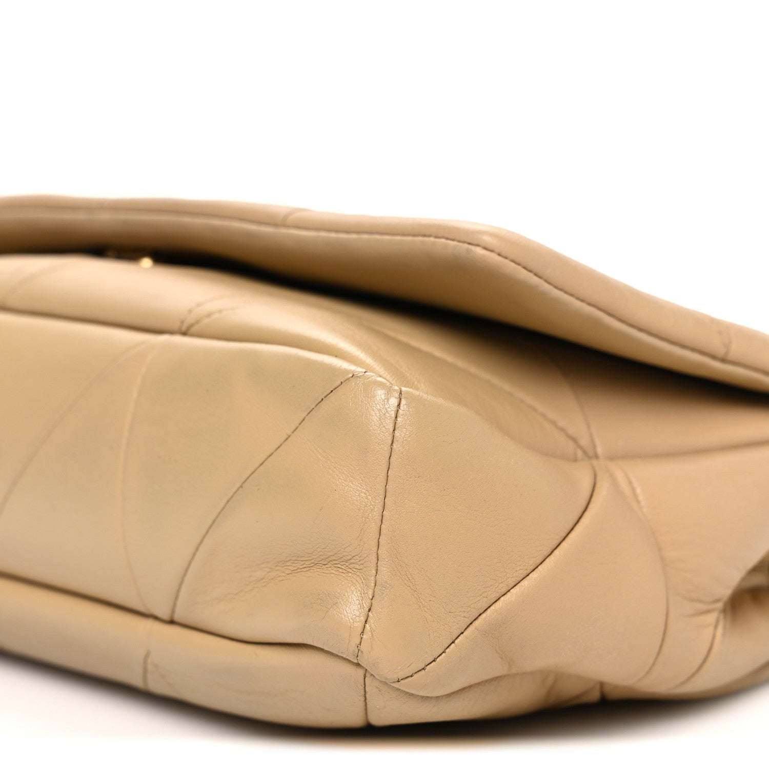 Lambskin Patchwork Monogram Medium Jamie Beige