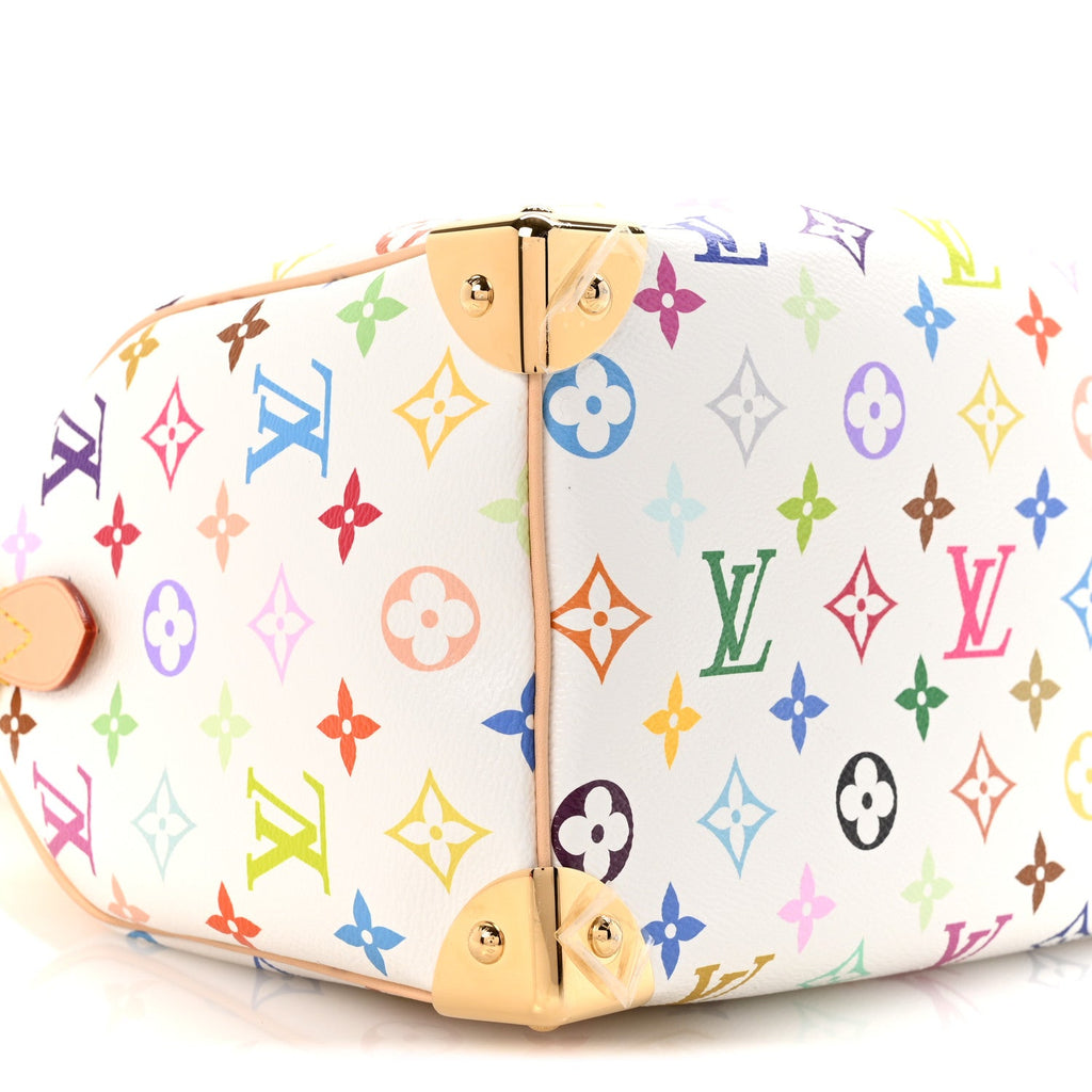LV X TM Monogram Multicolor Speedy Bandouliere 25 White