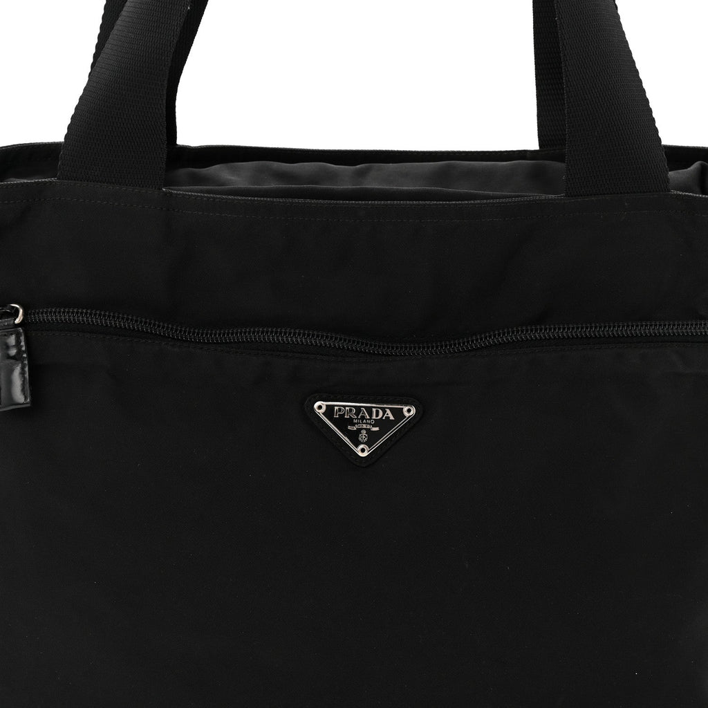 Tessuto Nylon Shopping Tote Black