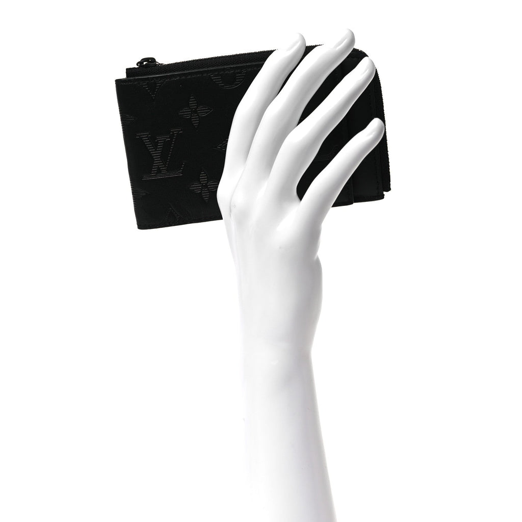Calfskin Monogram Shadow Hybrid Wallet Black
