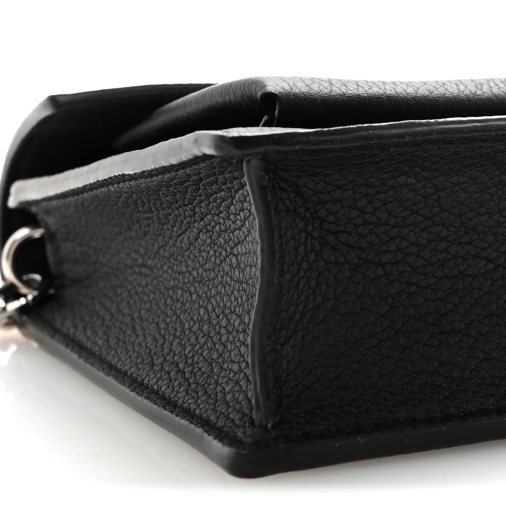 Soft Calfskin My Lockme Chain Pochette Black