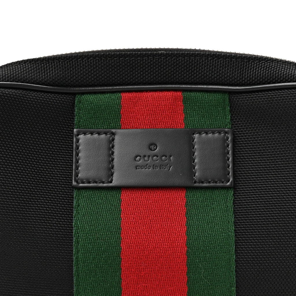 Canvas Web Slim Belt Bag Black