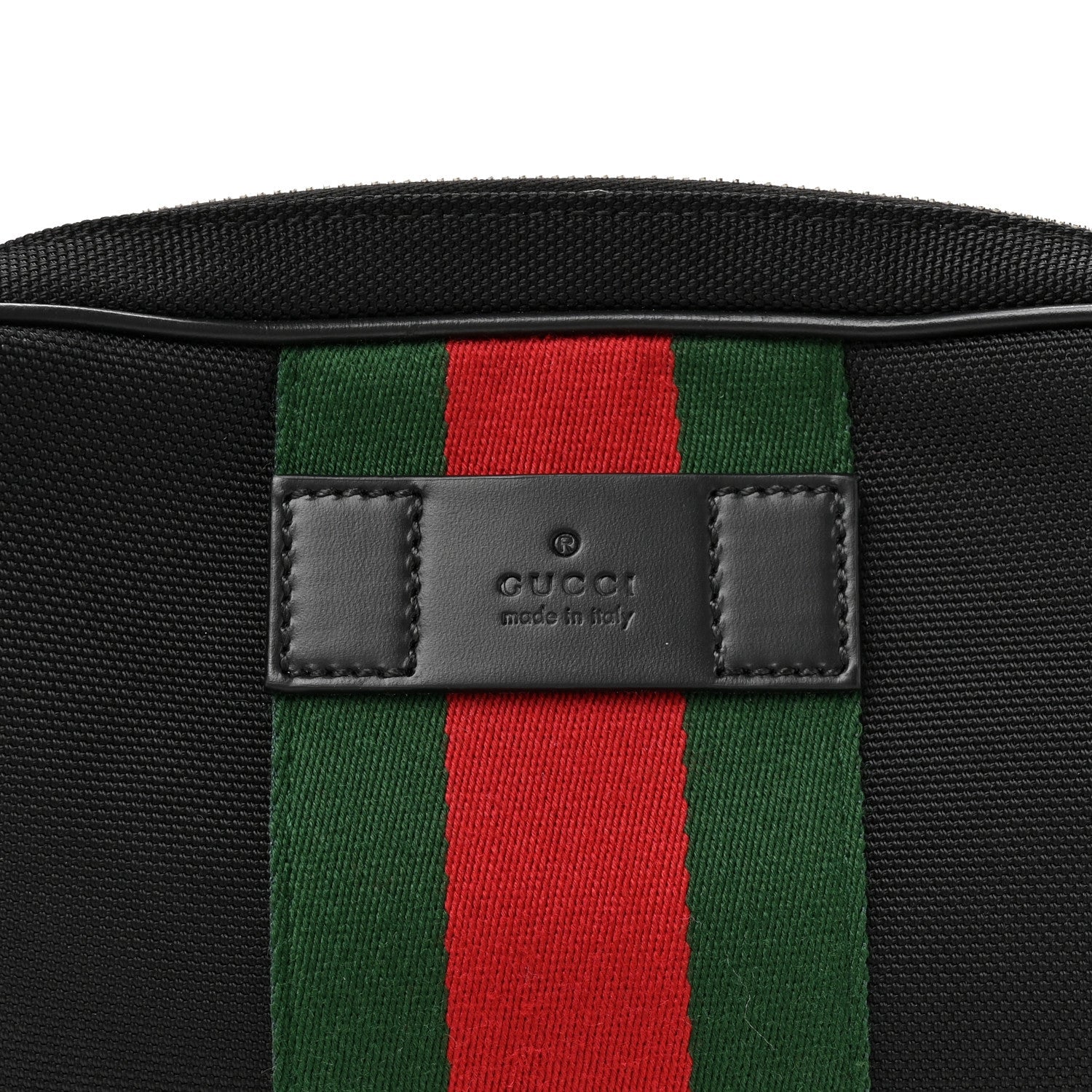 Canvas Web Slim Belt Bag Black