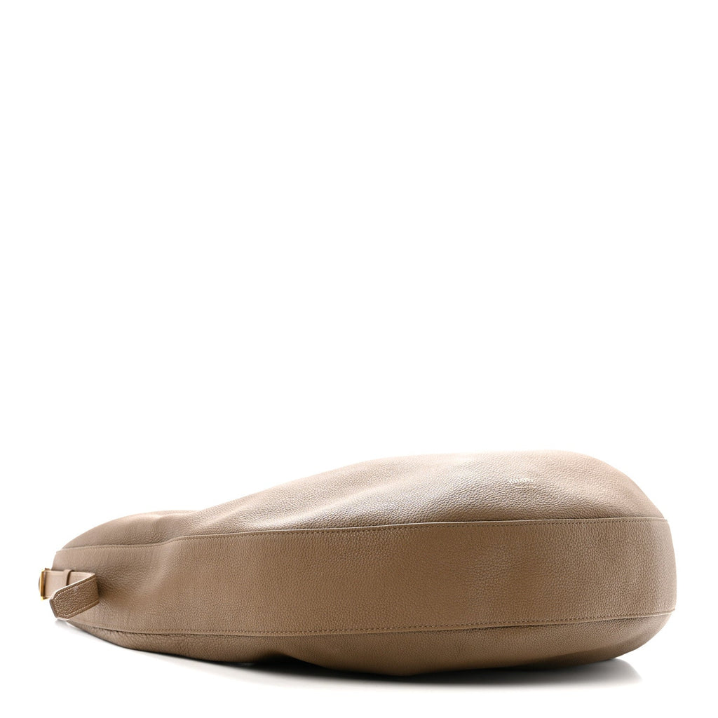Pebbled Calfskin Augustina Hobo Hazelnut