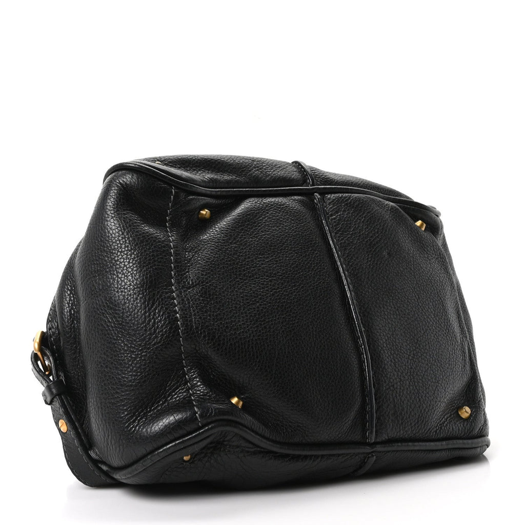 Calfskin Small Paddington Satchel Black