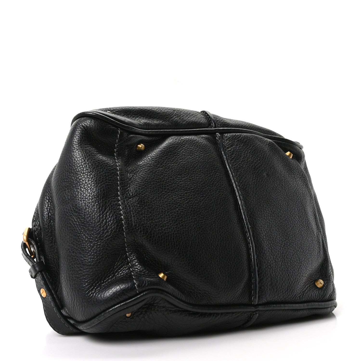 Calfskin Small Paddington Satchel Black