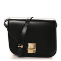 Dappled Calfskin Small Fiamma Crossbody Bag  Black