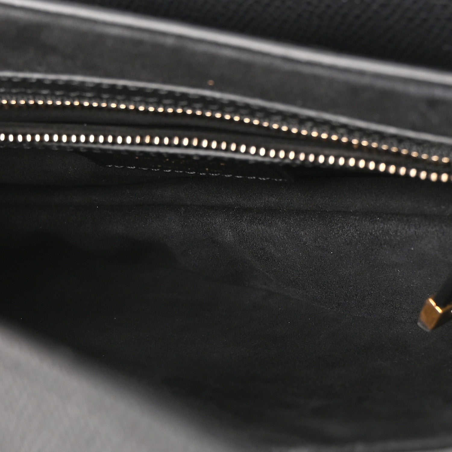Grained Calfskin Saddle Bag Black