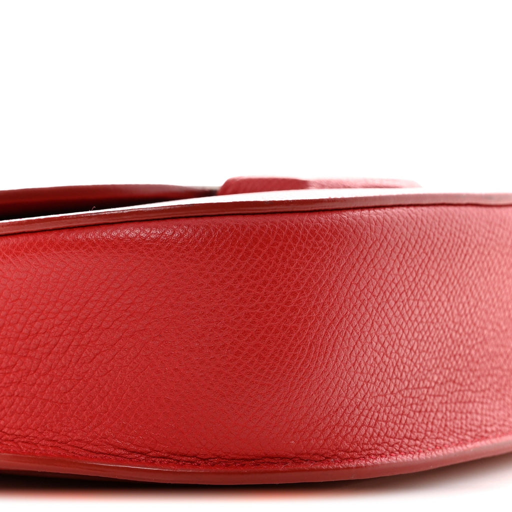 Grained Calfskin Small Trotteur Coquelicot