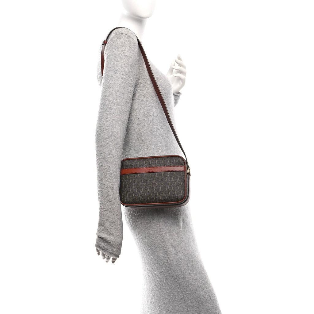 Canvas Smooth Calfskin Le Monogramme Camera Bag Chestnut