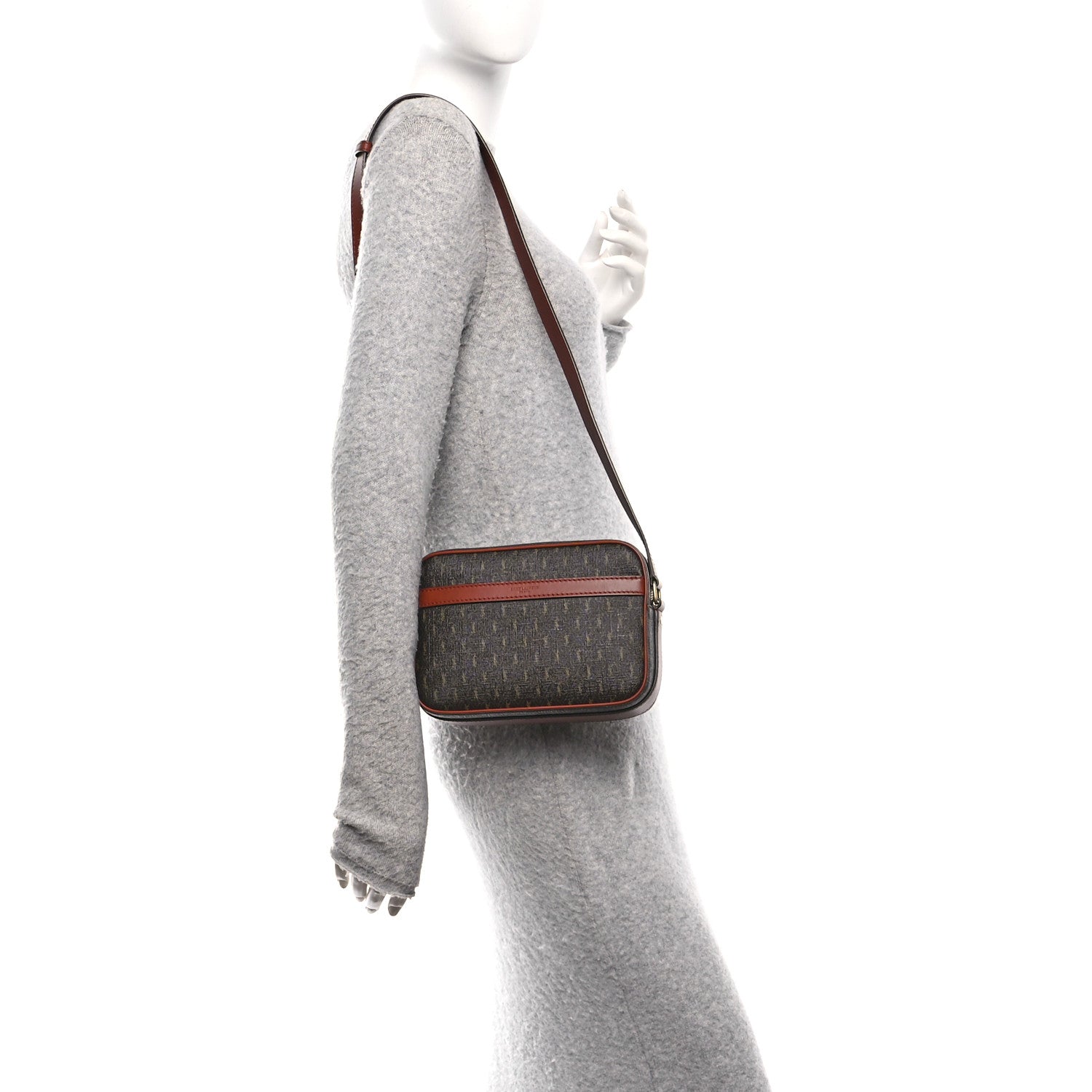 Canvas Smooth Calfskin Le Monogramme Camera Bag Chestnut