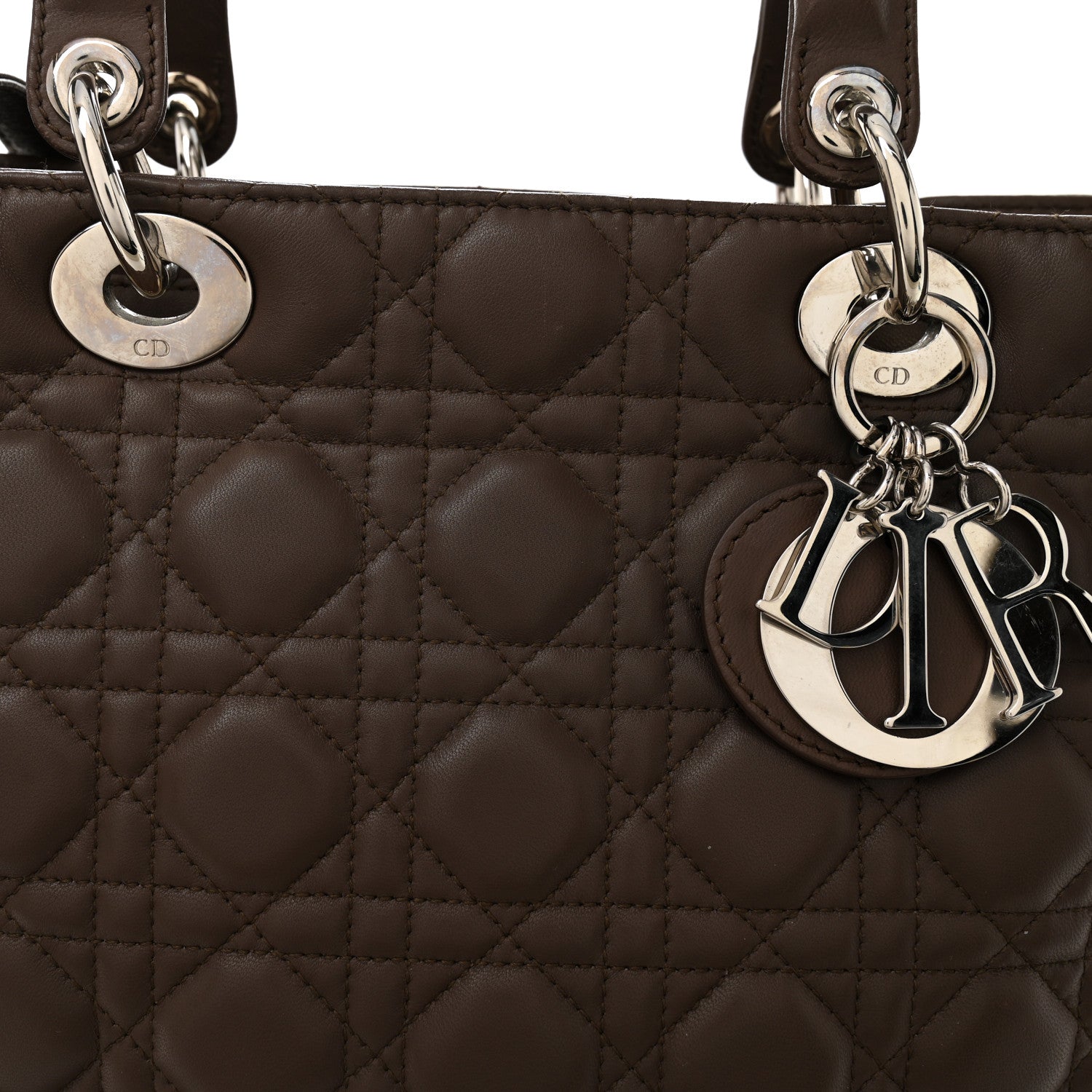 Lambskin Cannage Large Lady Dior Brown