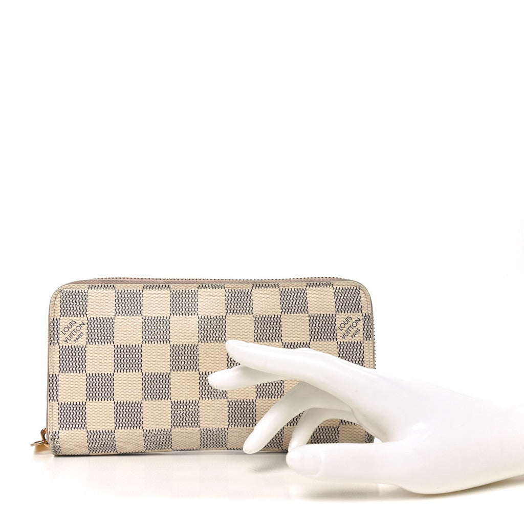 Damier Azur Zippy Wallet Rose Ballerine