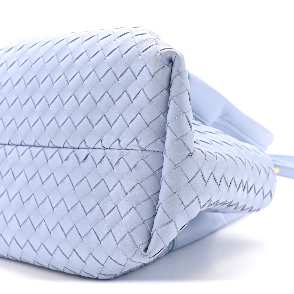 Calfskin Intrecciato Small Pinacoteca Tote Lunar Fondant