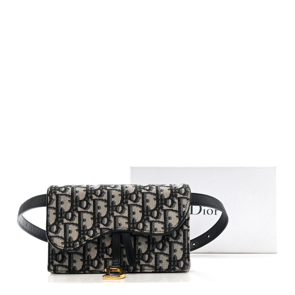 Oblique Saddle Belt Bag Blue