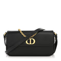 Box Calfskin 30 Montaigne Avenue Pouch Black