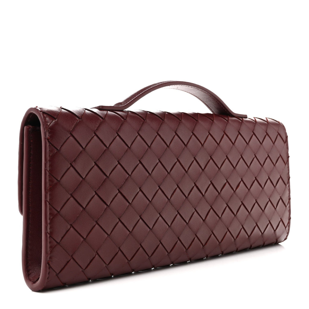 Nappa Intrecciato Long Andiamo Top Handle Clutch Barolo