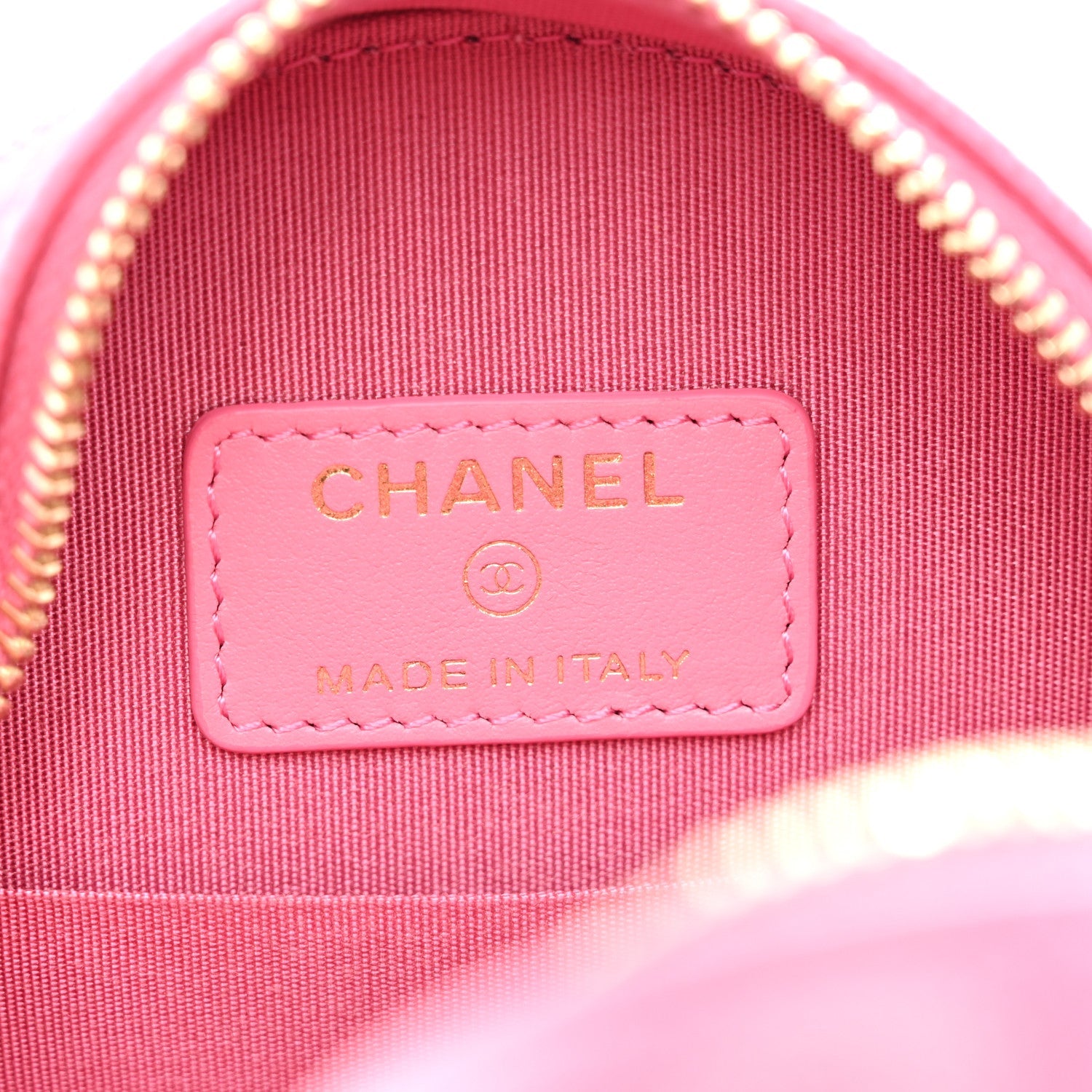 Caviar Quilted Gripoix CC Round Clutch With Chain Pink