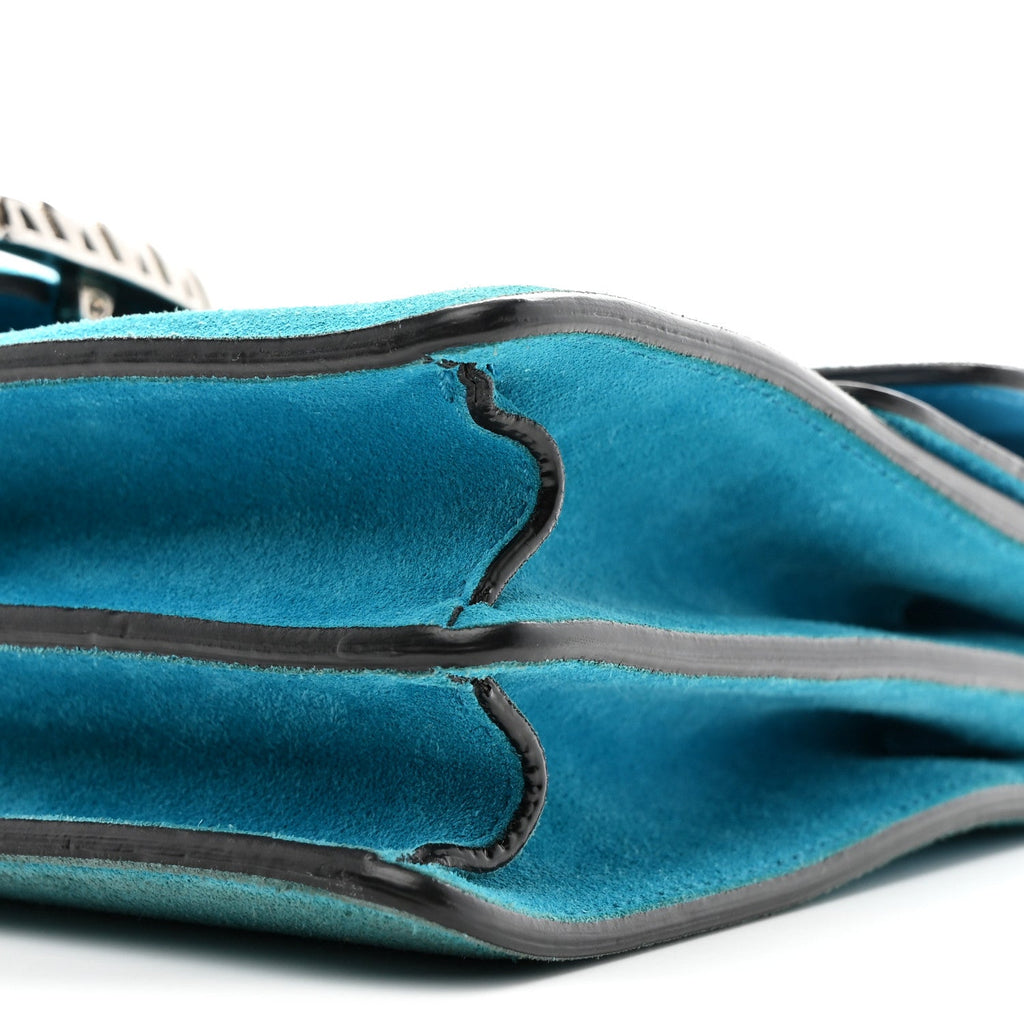 Suede Small Dionysus Shoulder Bag Blue