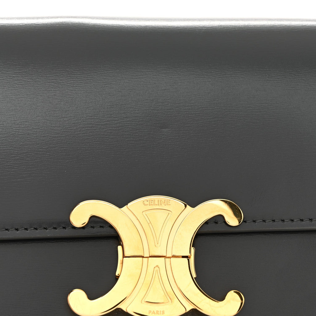 Shiny Calfskin Teen Triomphe Dark Grey