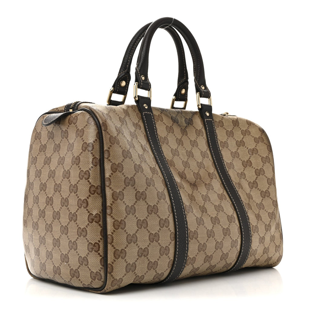 Crystal Monogram Medium Joy Boston Dark Brown